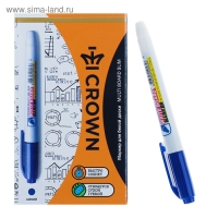 Маркер для белых досок 2.0 мм, Crown Multi Board Slim, пулевидный, синий Маркер для белых досок 2.0 мм, Crown Multi Board Slim, пулевидный, синий