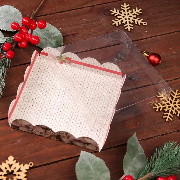 Коробка для печенья, &laquo;Новогодние игрушки&raquo;, 12&times;12&times;3, Новый год