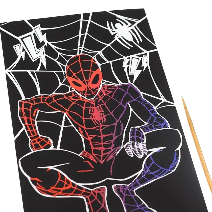 Гравюра детская &laquo;Человек-паук&raquo;, набор 2 шт, 10 х 15 см