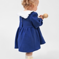 Платье с воротничком Крошка Я Муслин, 68-74, синий Платье с воротничком Крошка Я Муслин, 68-74, синий
