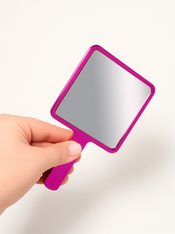 Зеркало с руч квад-т (1) б/увел ГАЛЬВАНИКА 16*9см пласт роз подвес QF Зеркало с руч квад-т (1) б/увел ГАЛЬВАНИКА 16*9см пласт роз подвес QF