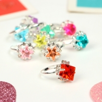 Кольца детские набор 36шт &laquo;Выбражулька&raquo; геометрия, цвет МИКС, форма МИКС в серебре, б-р