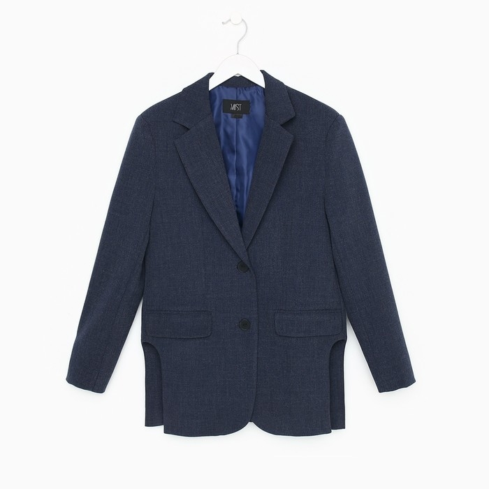 Пиджак женский с боковыми разрезами MIST размер 40-42, цвет синий