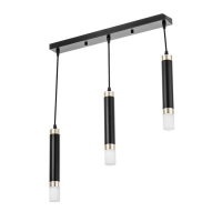 Светильник BayerLux Подвес "Вартона" 3хLED 18Вт 4000К черный золото 50х4х30-180см