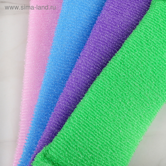 Мочалка для тела Доляна &laquo;Банная&raquo;, длинная, 13&times;42 см, МИКС