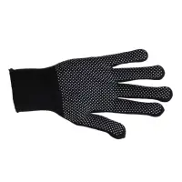 Перчатки садовые, х/б, с нейлоновой нитью, с ПВХ точками, размер 9, чёрные, Greengo