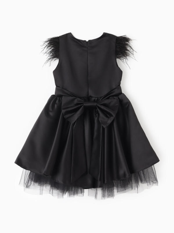 Платье нарядное детское KAFTAN, р.28 (86-92 см), черный Платье нарядное детское KAFTAN, р.28 (86-92 см), черный