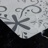 Салфетка сервировочная на стол &laquo;Цветочные узоры&raquo; , 42&times;28 см, цвет белый