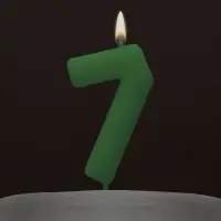Свеча для торта, цифра &laquo;7&raquo;, светится в темноте, 3,8 х 8 см