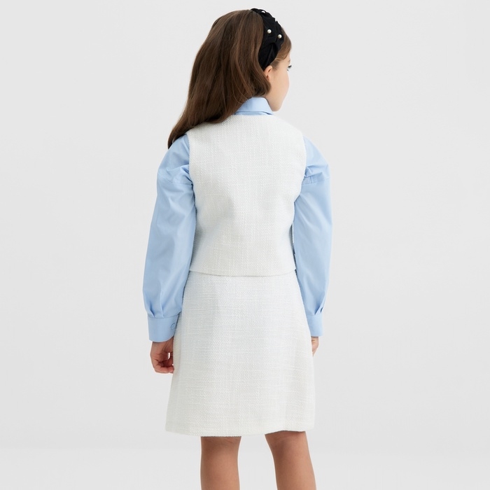 Жилетка для девочки, MINAKU :Party Dress, цвет белый, рост 122 см Жилетка для девочки, MINAKU :Party Dress, цвет белый, рост 122 см