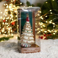 Елочное украшение "Рождественская ёлка" белая, 15 см Елочное украшение "Рождественская ёлка" белая, 15 см