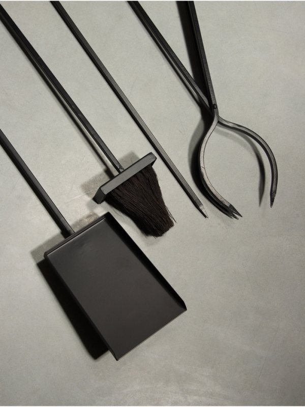 Каминный набор "Дача" сталь, 4 предмета, 24х20х71 см