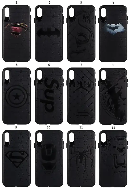 Чехол iPh XS Max рельефный matt TPU с рисунком