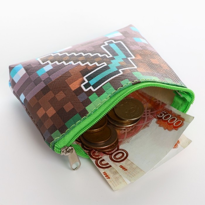 Кошелёк детский для мальчика «Пиксельный мир», МИКС Кошелёк детский для мальчика «Пиксельный мир», МИКС