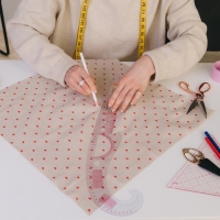 Лекало портновское метрическое &laquo;Рыбка&raquo;, с проймой, 52 &times; 13 см, толщина 0,5 мм, цвет прозрачный