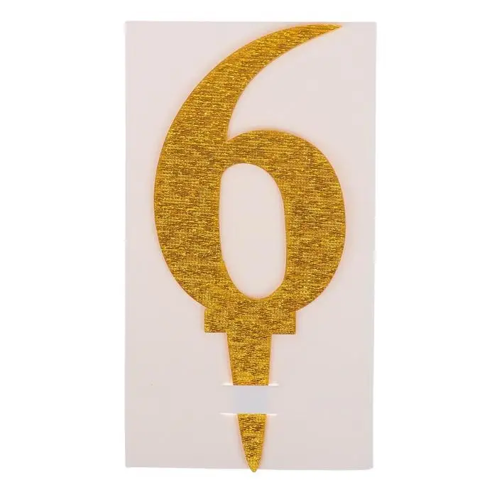 Топпер для торта &laquo;6&raquo;, акрил, МИКС