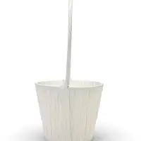 Корзина пластик 12 х 12 х 10 см, ручка__белый