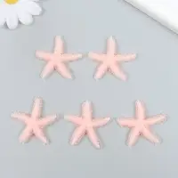 Декор для творчества пластик "Оранжевая морская звезда" сахарная 3,8х0,5х3,8 см