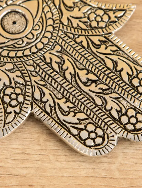 Подставка под благовония " Рука Фатимы" алюминий 13х10 см