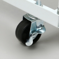 Корзина-накопитель складная, на колесах, 1 полка, 60&times;60&times;80 см, цвет белый