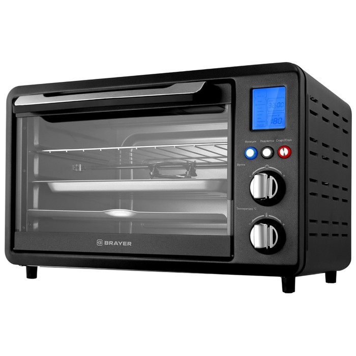 Мини-печь BRAYER 2601BR, 1500 Вт, 25 л, 10 режимов, 65-230 &deg;С