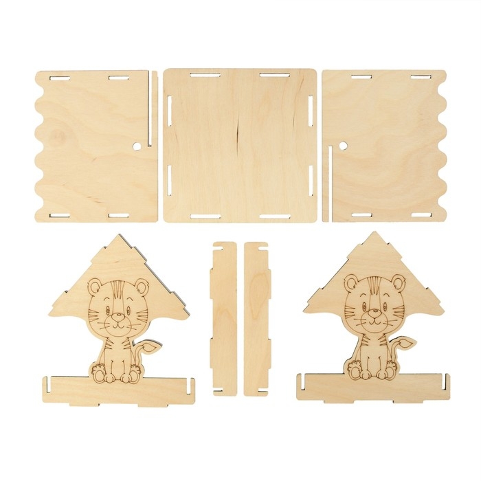 Деревянная кормушка своими руками для птиц &laquo;Тигр&raquo;, 15,5 &times; 15 &times; 18,5 см, Greengo