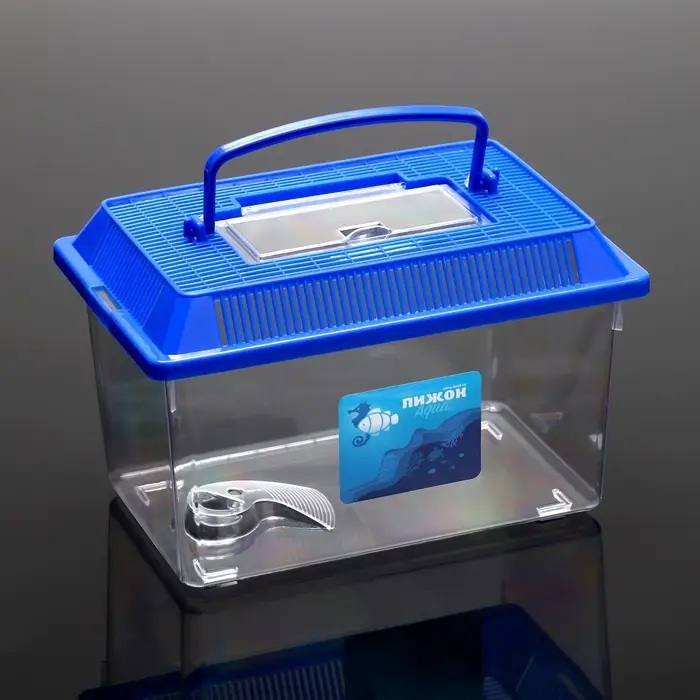 Переноска прямоугольная, 21,3 х 14 х 14,5 см, синий