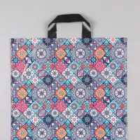 Пакет "Калейдоскоп", полиэтиленовый с петлевой ручкой, 38 х 34 + 3 см, 70 мкм