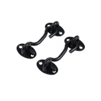 Крючок ветровой LOCKLAND KV001, L=75 мм, нержа, цвет черный, 2 шт