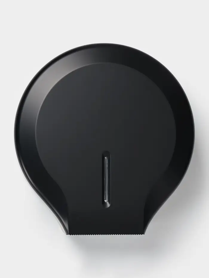 Диспенсер туалетной бумаги, пластик черный, втулка 4 см