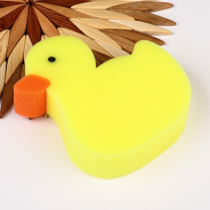 Детская губка для купания &laquo;Утка&raquo;, поролон