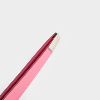 Пинцет скошенный, широкий, 9,5 см, цвет розовый