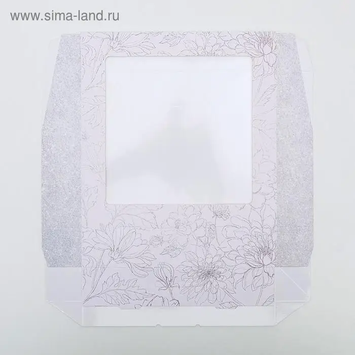 Кондитерская упаковка, коробка с ламинацией &laquo;Flowers&raquo;, 20 х 20 х 4 см