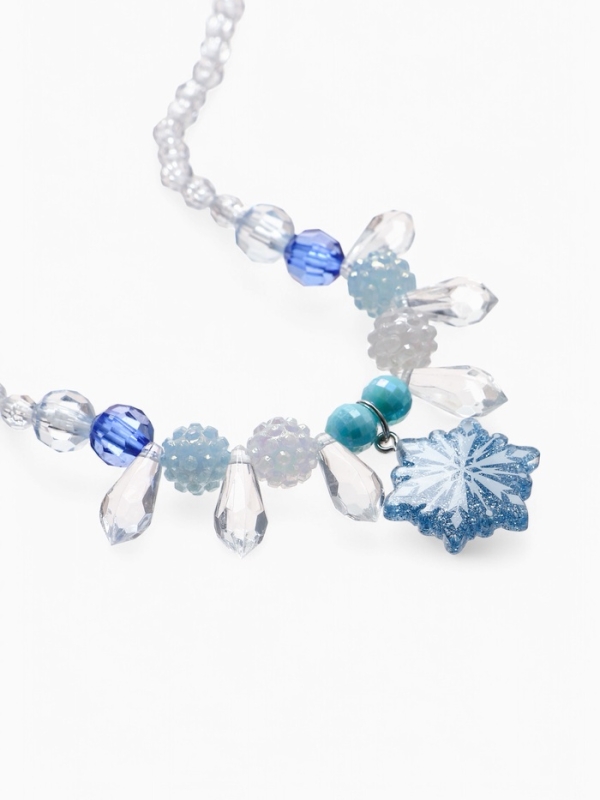 Набор детский "Выбражулька" 2 пр-та: кулон, браслет, снежинка, цвет бело-голубой