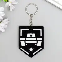 Брелок для ключей на кольце &laquo;Танк - звезда&raquo;, EVA, 5.5&times;6.5 см