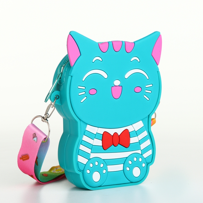 Сумка детская для девочки на молнии, цвет бирюзовый Сумка детская для девочки на молнии, цвет бирюзовый