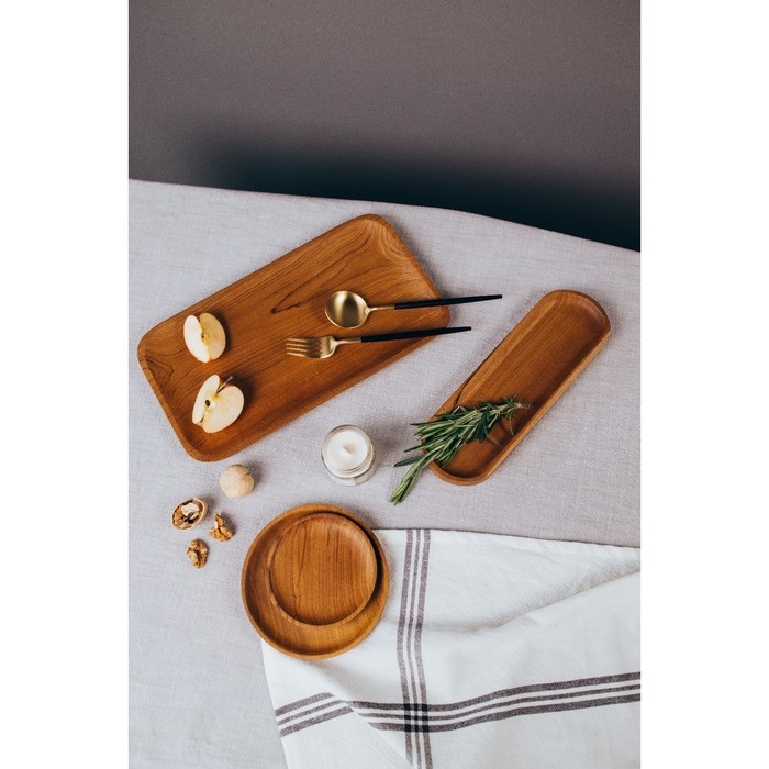 Блюдо 27х11х2 см, тиковое дерево