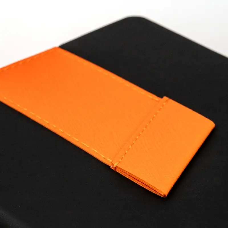 Ежедневник Bookmark, недатированный, черный с оранжевым