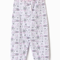 Ползунки детские "Зайки", цвет белый/розовый, рост 68