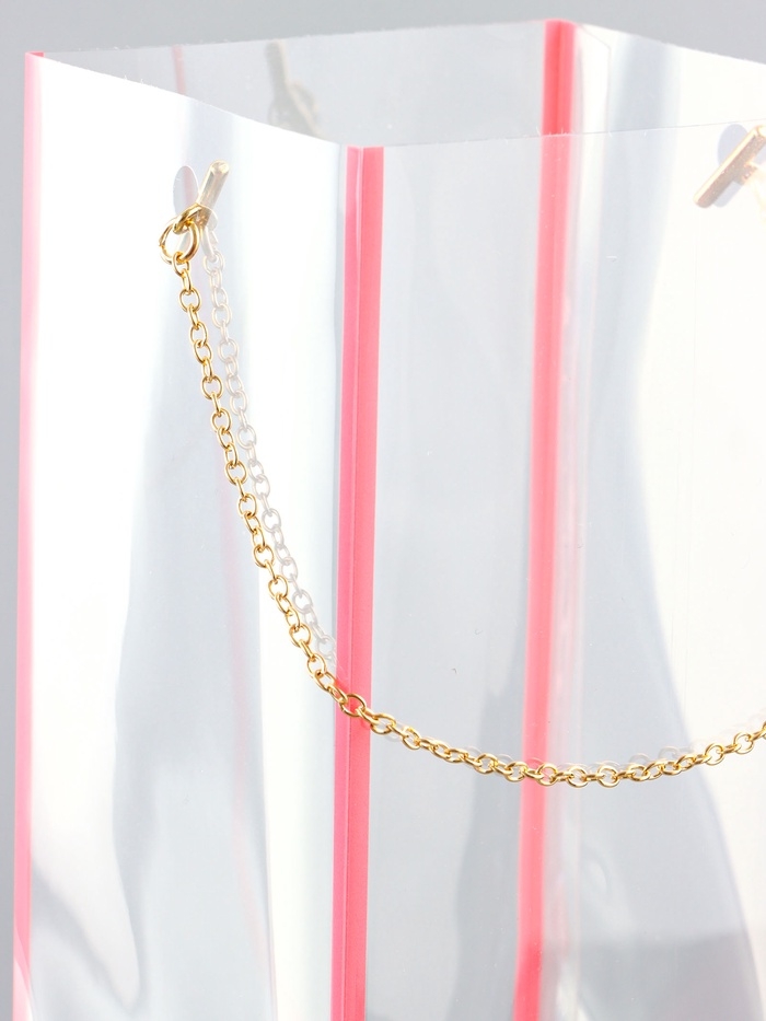 Переноска для цветов из PVC, розовая, влагостойкая, 50х10х10см