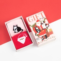 Набор новогодних женских носков KAFTAN "Gift" размер 36-40 (23-25 см), 2 пары Набор новогодних женских носков KAFTAN "Gift" размер 36-40 (23-25 см), 2 пары