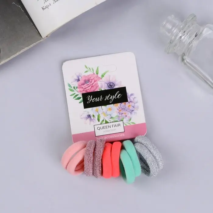 Резинка для волос "Синди" (набор 10 шт) блеск насыщенность, 2,5 см