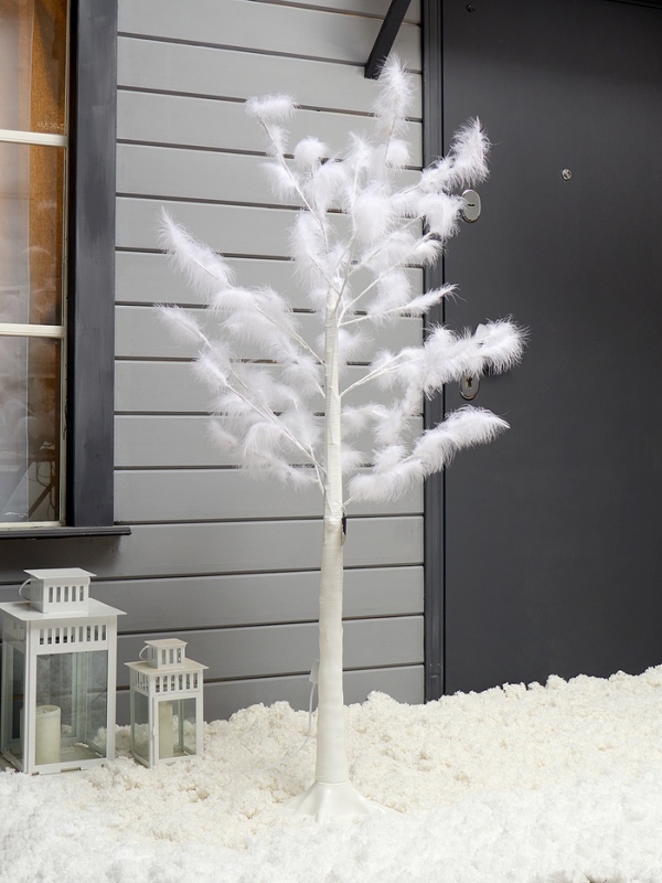 Светодиодное дерево &laquo;Перья&raquo; 1.5 м, 300 LED, постоянное свечение, 220 В, свечение тёплое белое