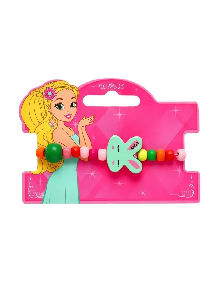 Браслет детский &laquo;Выбражулька&raquo; зайчик сонный на радуге, цвет МИКС