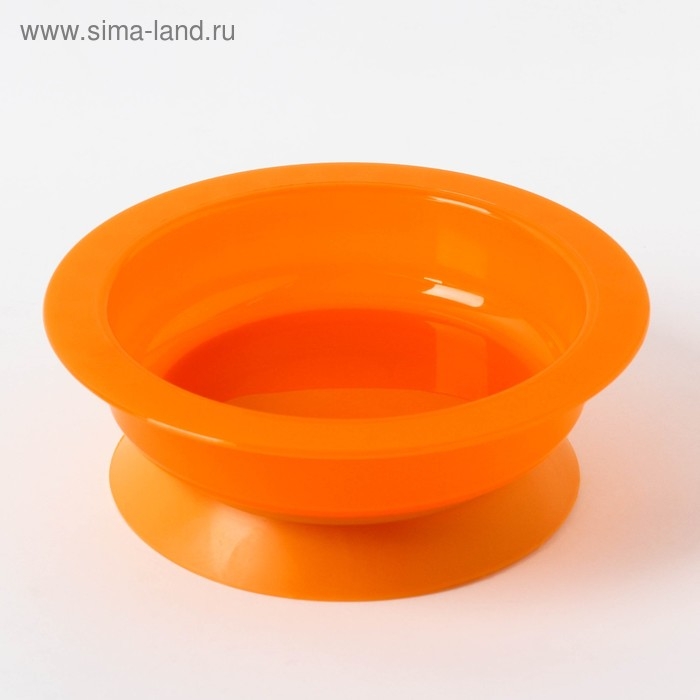 Тарелка детская на присоске, глубокая, 470 мл, от 5 мес., цвета МИКС, 400 мл, 17,5х17,5х4,3