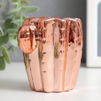 Подсвечник керамика на 1 свечу "Кактус" d-4 см золото 7,5х7,5х6,8 см Подсвечник керамика на 1 свечу "Кактус" d-4 см золото 7,5х7,5х6,8 см