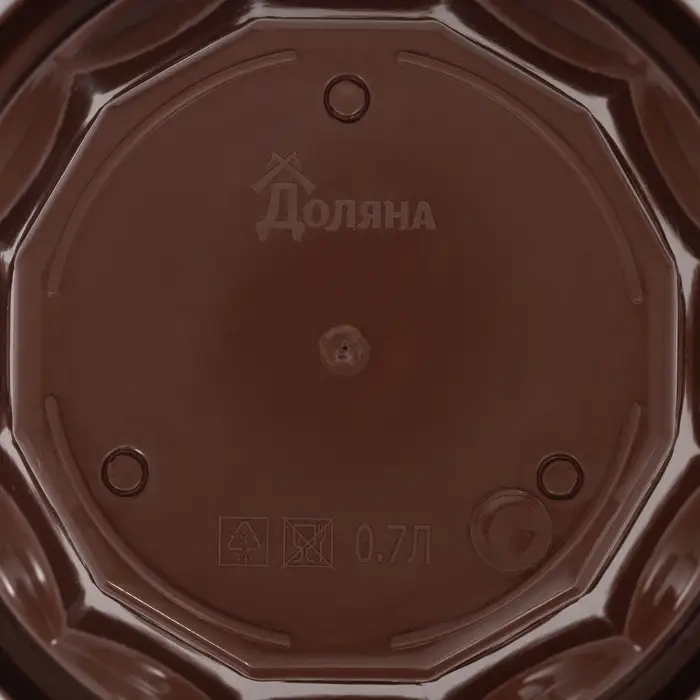 Горшок для цветов с поддоном &laquo;Доляна. Эрика&raquo;, 700 мл, пластиковый, коричневый