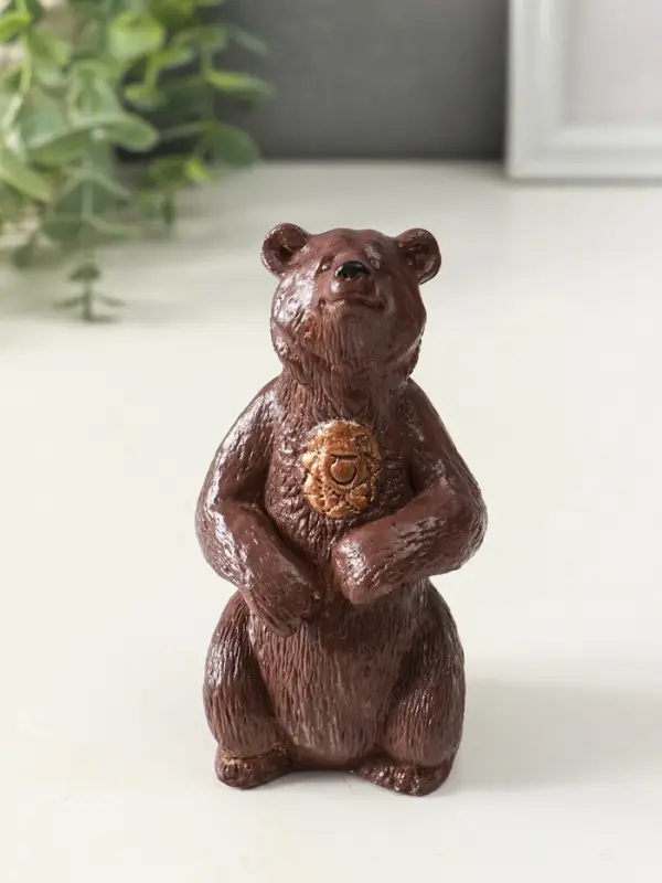 Фигура "Медведь тотемный" высота 11 см, коричневый цвет