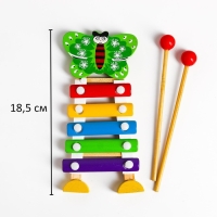 Игрушка музыкальная Металлофон &laquo;Бабочка&raquo;, 5 тонов