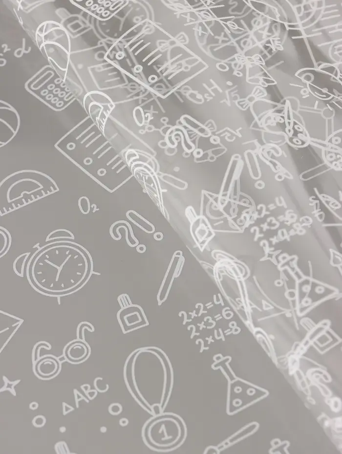 Пленка для цветов "Школьная пора" белая 0,7 х 8.2 м, 40мкм